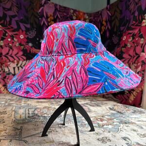 Lily Pulitzer Colorful Floral Sun Hat Outdoor Beach Hat Vacation Boat Bucket Hat